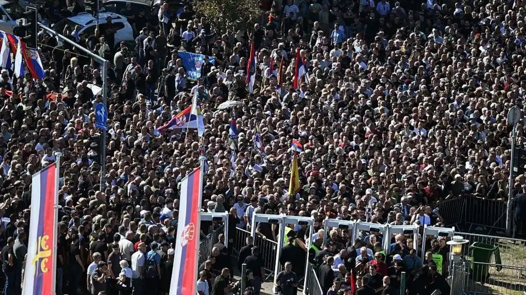 Mourners for Ratko Mladic