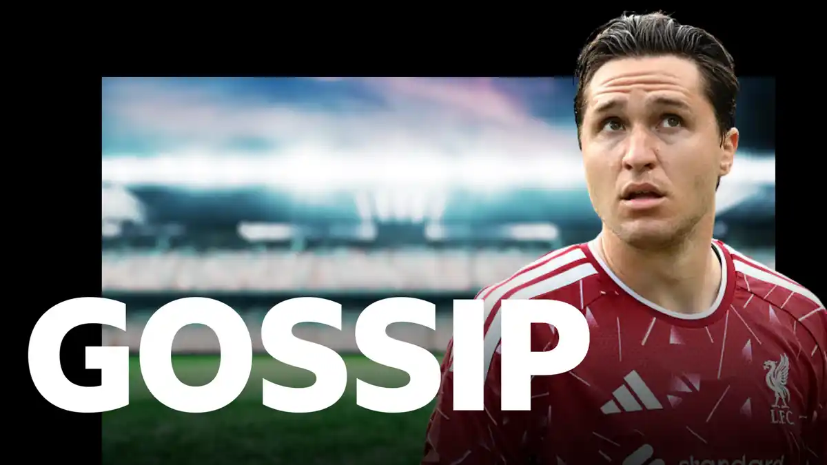 A gossip graphic featuring Federico Chiesa