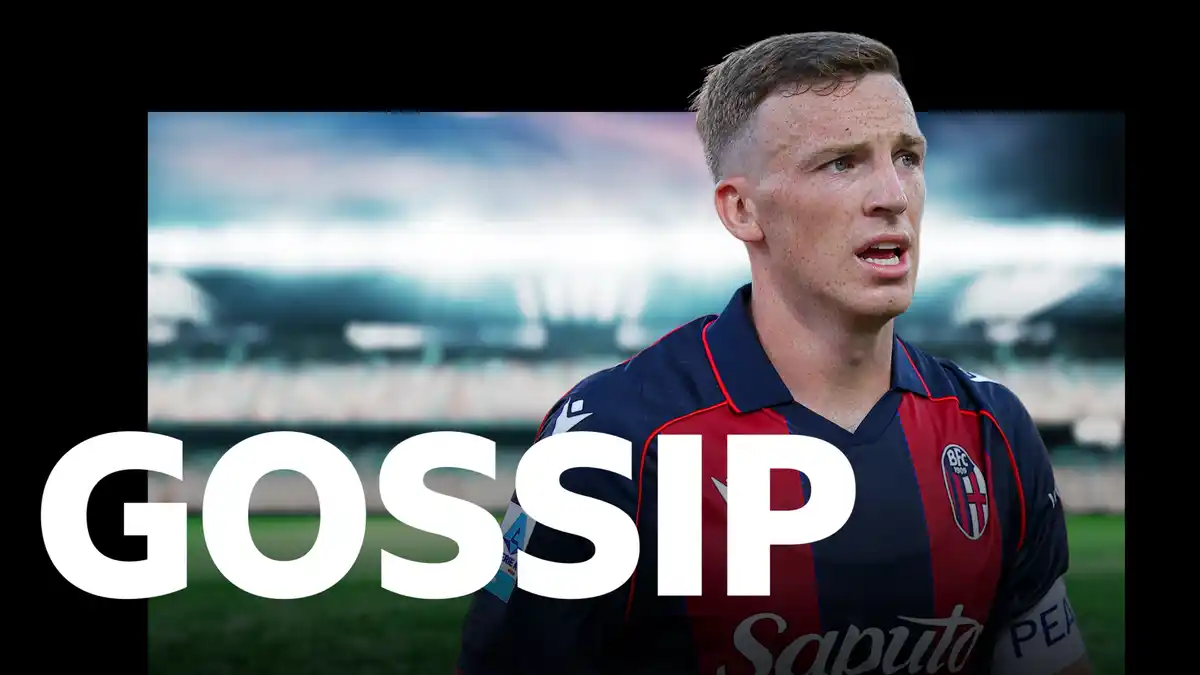 Bologna's Lewis Ferguson behind the word 'gossip'