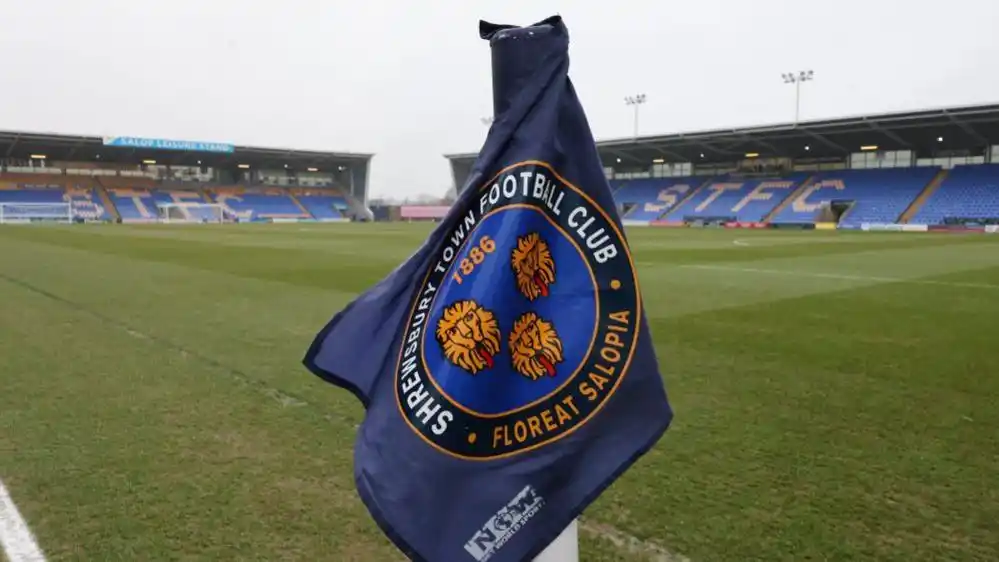Shrewsbury Town pitch with corner flag