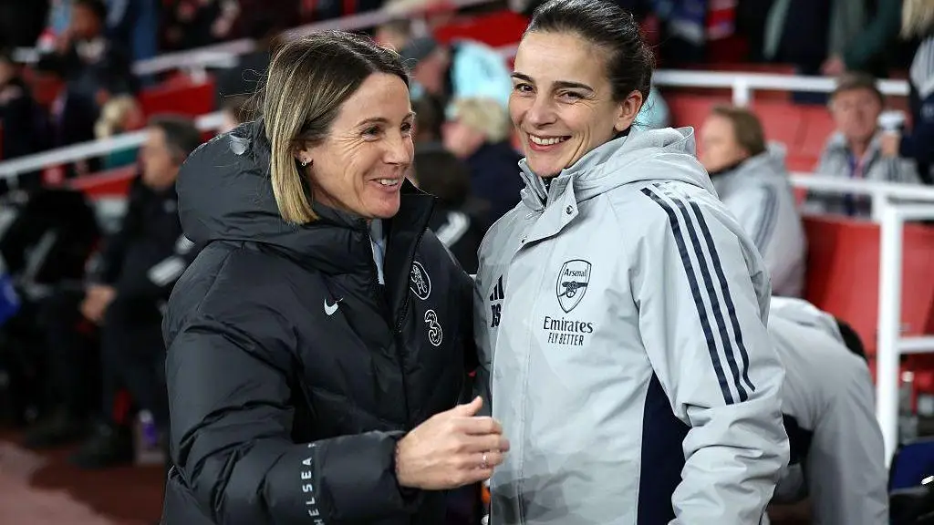 Sonia Bompastor and Renee Slegers