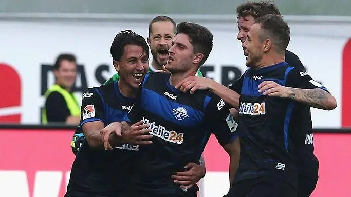 Moritz Stoppelkamp celebrates